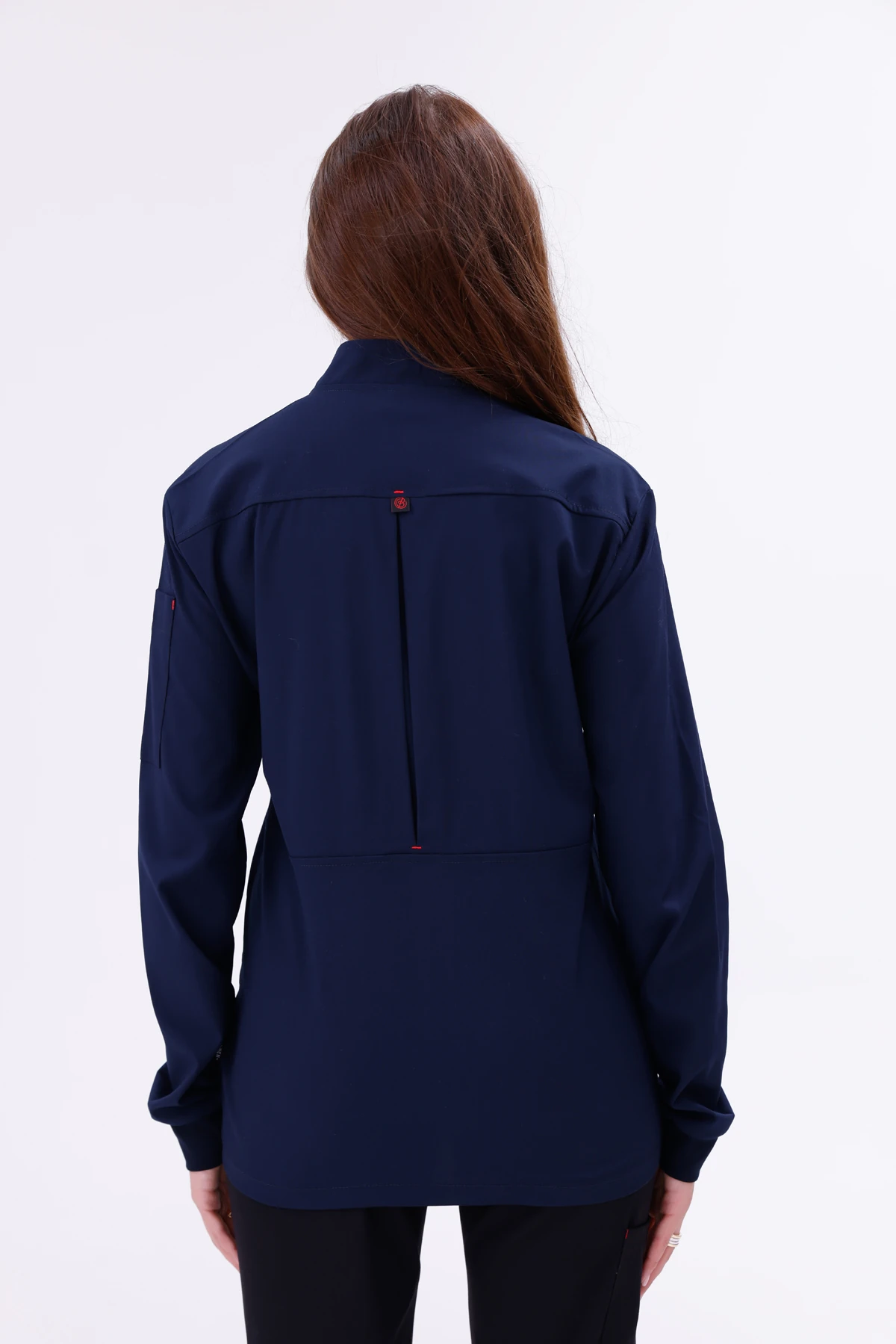 Kadın Apollon Lacivert (Şef-Ceketi & Uzun-Kol) Likralı