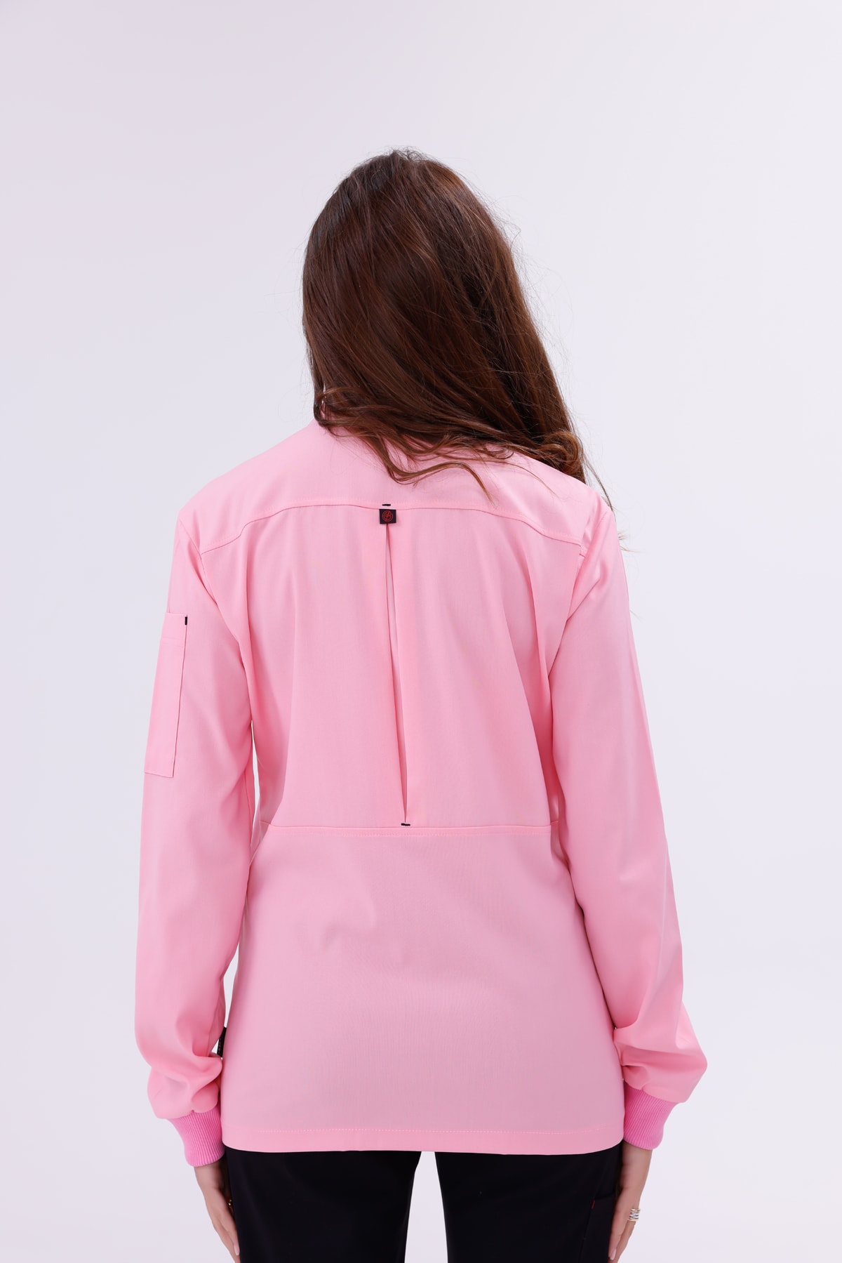 Kadın Apollon Pembe (Şef-Ceketi & Uzun-Kol) Likralı