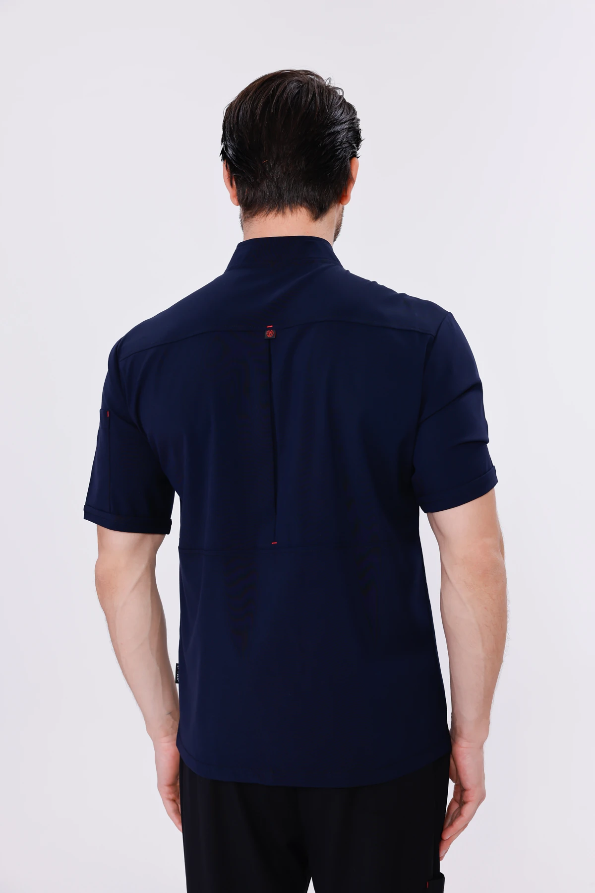 Erkek Apollon Lacivert (Şef-Ceketi & Kısa-Kol) Likralı