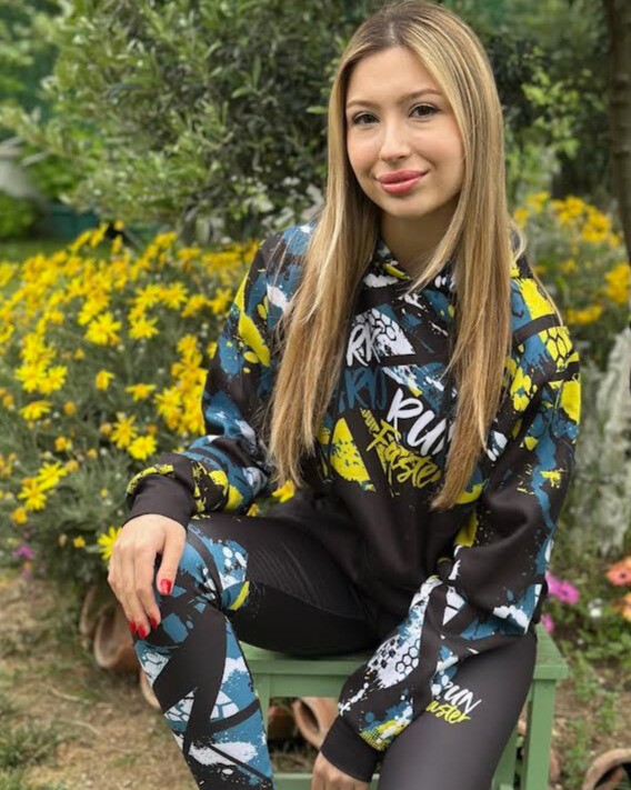 3D Baskılı Özel Tasarım Premium Kalite Unisex NEON Desenli HOODIE