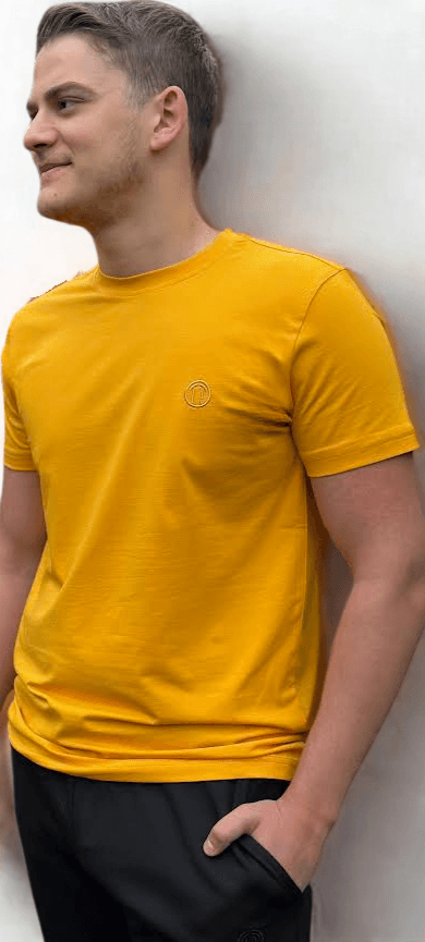Regular Fit Bisiklet Yaka %100 Pamuk Kısa Kol Unisex Basic SARI Tişört
