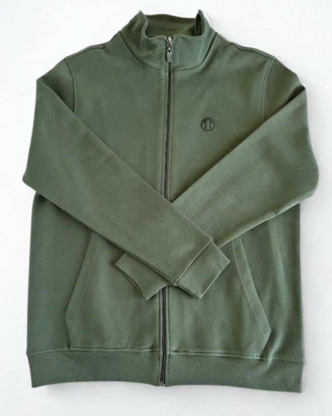  Pike Kumaş Fermuarlı Dik Yaka Unisex HAKİ Sweat & Alt Eşofman Takımı