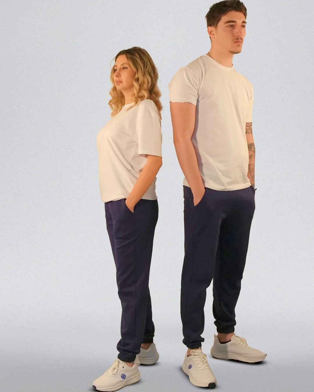 DUO-FLEX Jogger -Double Face Lastik Paça Unisex Eşofman Altı LACİVERT Renk