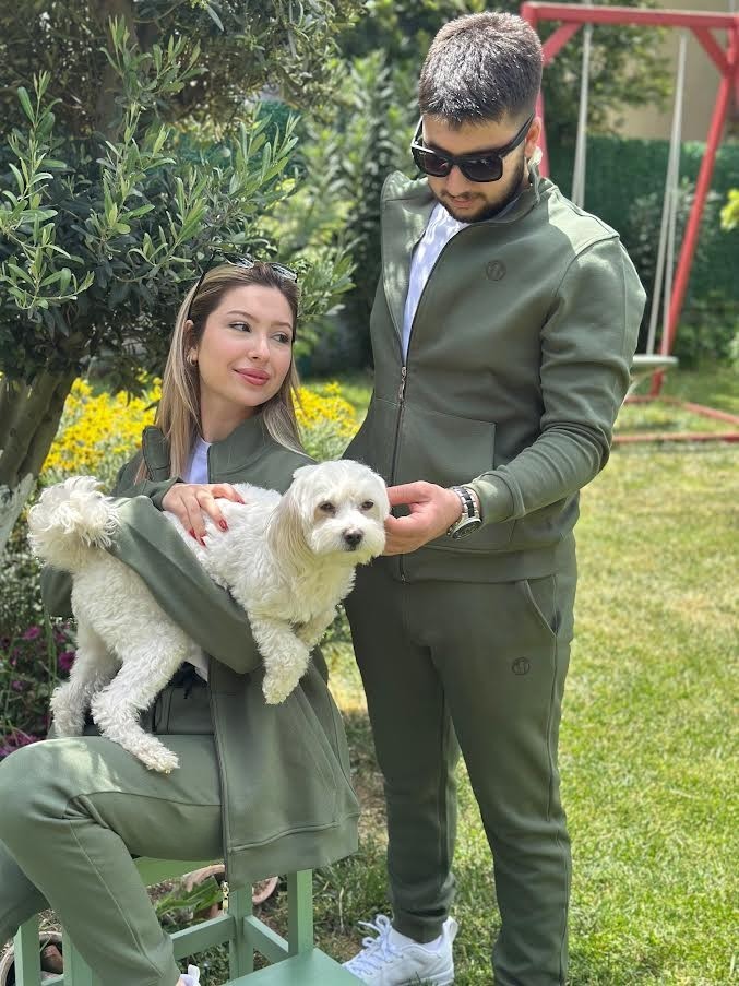  Pike Kumaş Fermuarlı Dik Yaka Unisex HAKİ Sweat & Alt Eşofman Takımı