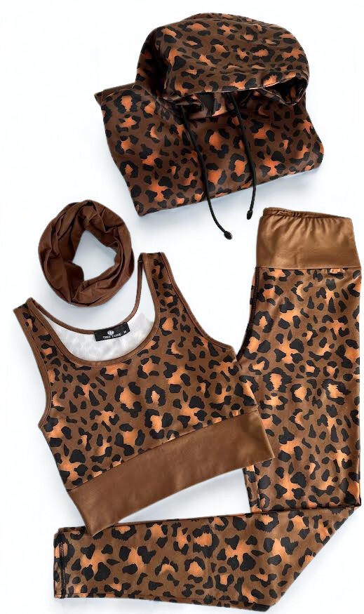 3D Baskılı Özel Tasarım Premium Kalite  LEOPAR Desen 4'lü Takım