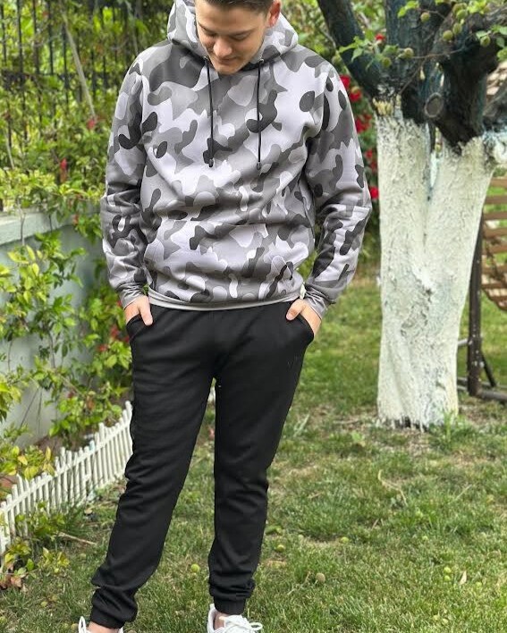 3D Baskılı Özel Tasarım Premium Kalite Unisex KAMUFLAJ Desen HOODİE 