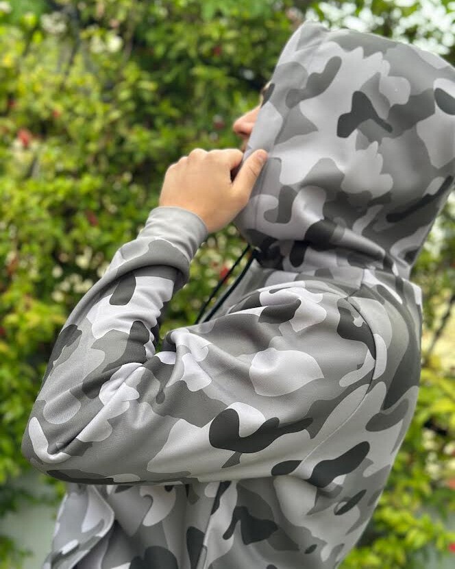 3D Baskılı Özel Tasarım Premium Kalite Unisex KAMUFLAJ Desen HOODİE 