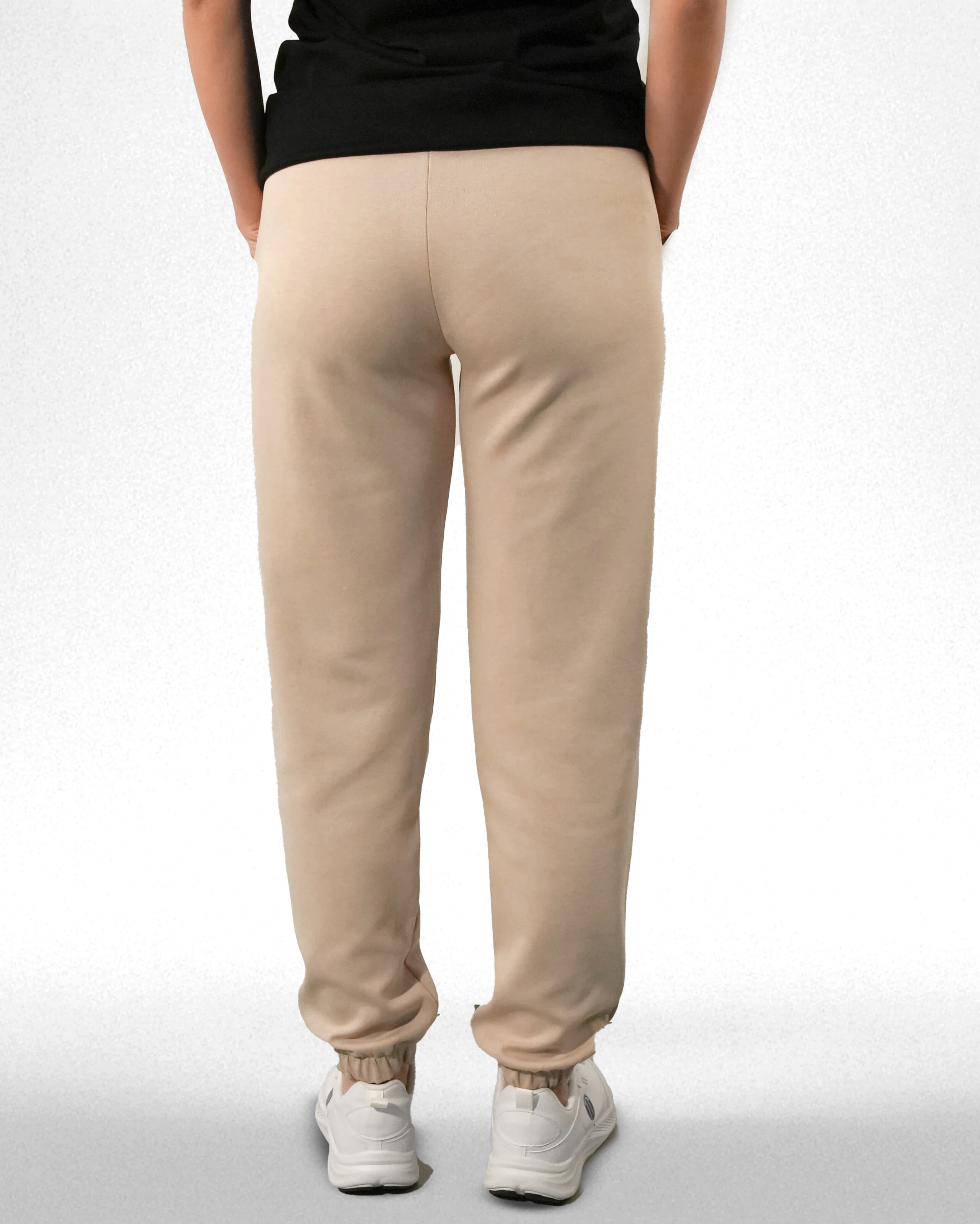 DUO-FLEX Jogger -Double Face Lastik Paça Unisex KREM   Alt Eşofman 