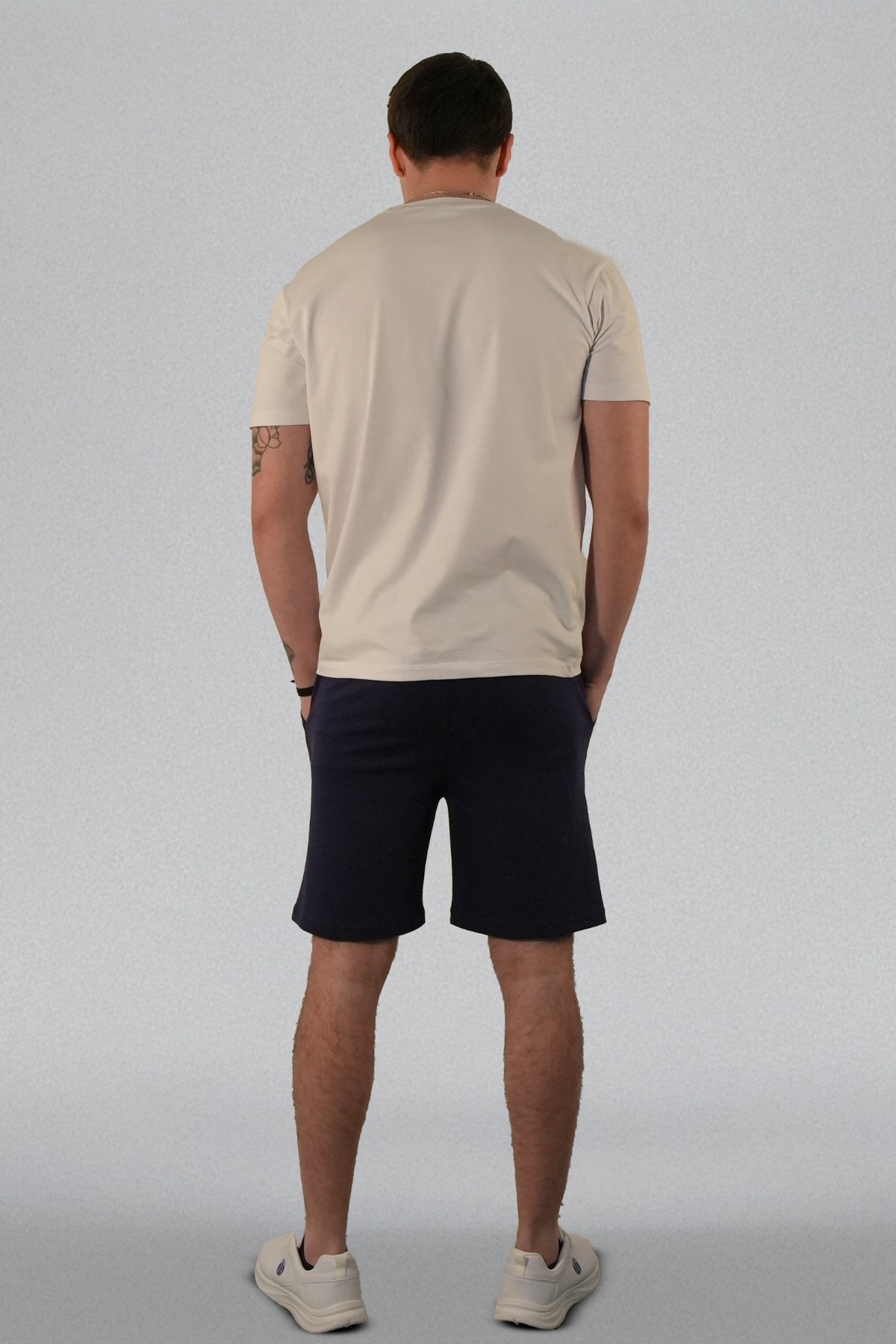 Çift Katmanlı (Double Face) Premium Kalite LACİVERT Renk Unisex Örme Şort