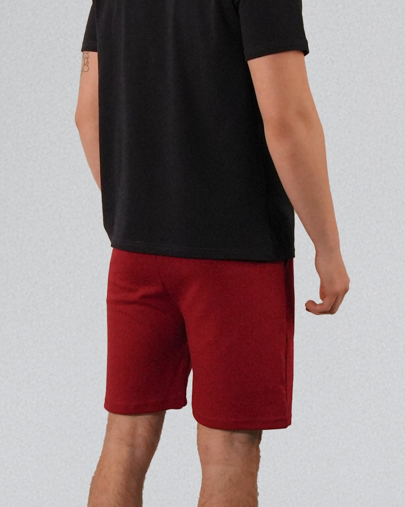 Unisex Çift Katmanlı (Double Face) Premium Kalite BORDO  Örme Şort
