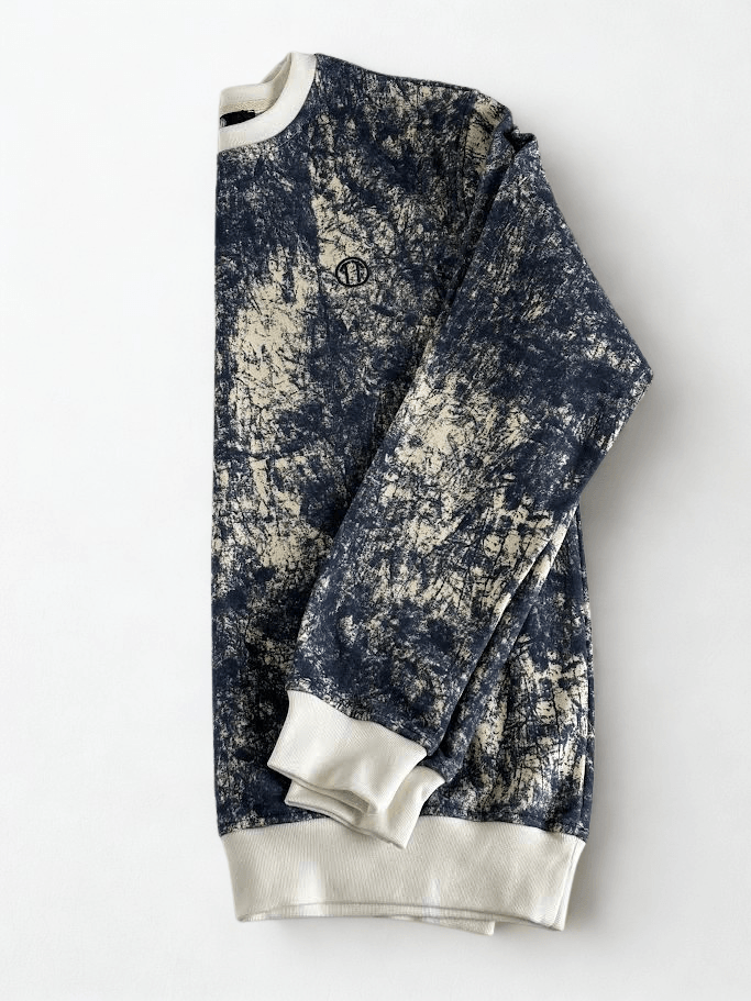 Batik Desen Baskılı Ribana Paça LACİVERT  Sweatshirt&Alt Takım