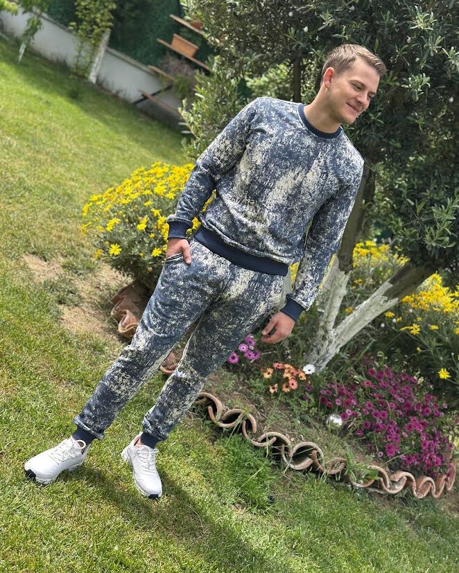 Batik Desen Baskılı Ribana Paça LACİVERT Sweatshirt&Alt Takım