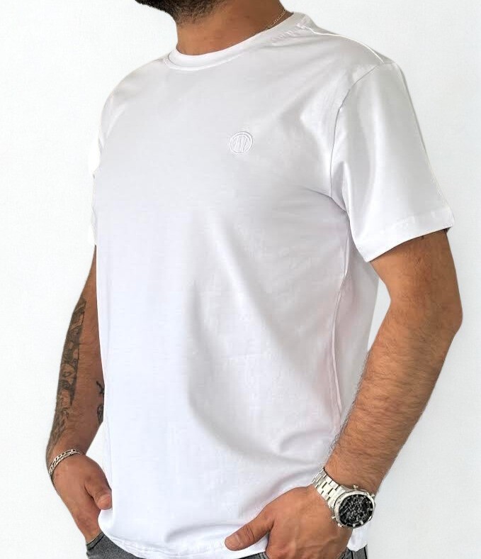 Regular Fit Bisiklet Yaka %100 Pamuk Kısa Kol Unisex Basic BEYAZ Tişört