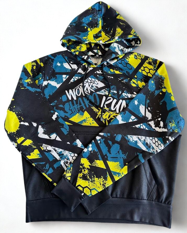 3D Baskılı Özel Tasarım Premium Kalite Unisex NEON Desenli HOODIE