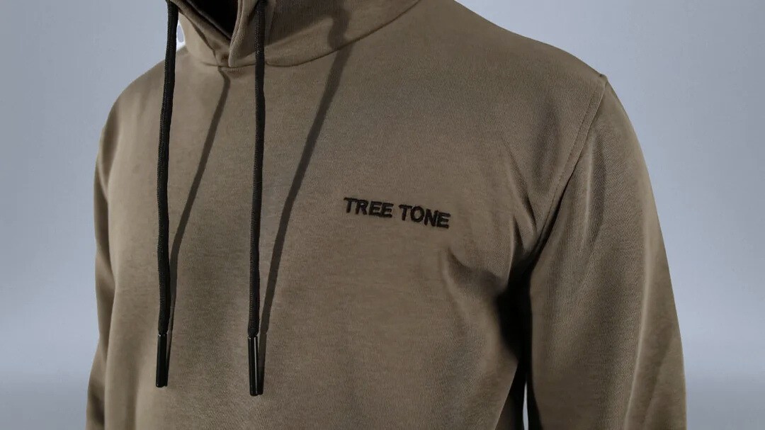 Mevsimlik Üç İplik Diagonel Kumaş Modern HAKİ Unisex Kapüşonlu Sweatshirt