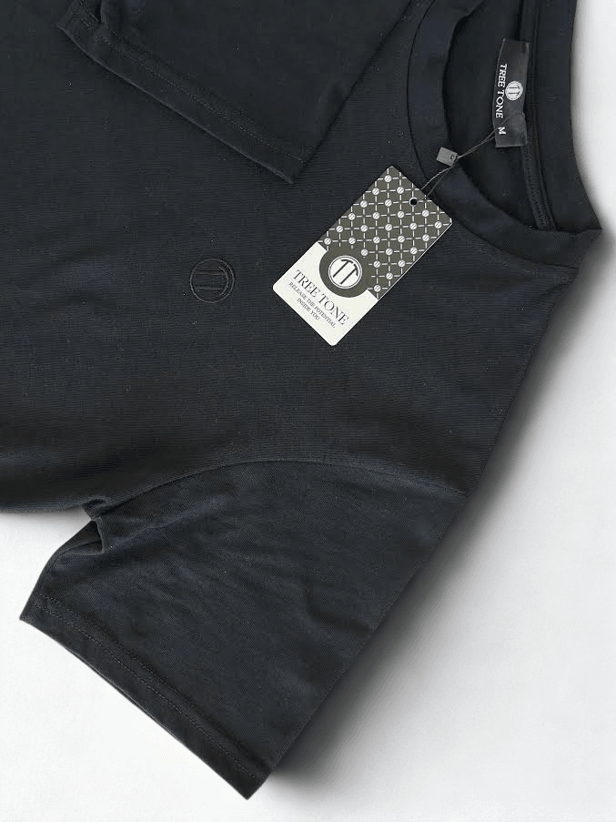 Premium Kumaş Fit Bisiklet Yaka %100 Pamuk Kısa Kol Unisex Basic SİYAH Tişört 