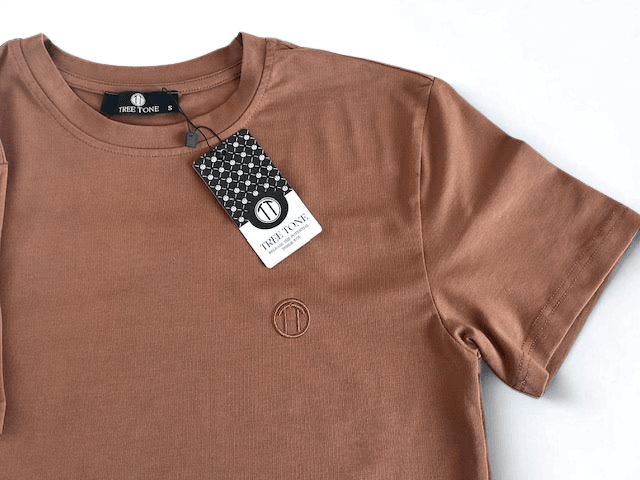  Regular Fit Bisiklet Yaka %100 Pamuk Kısa Kol Unisex Basic KAHVE Tişört