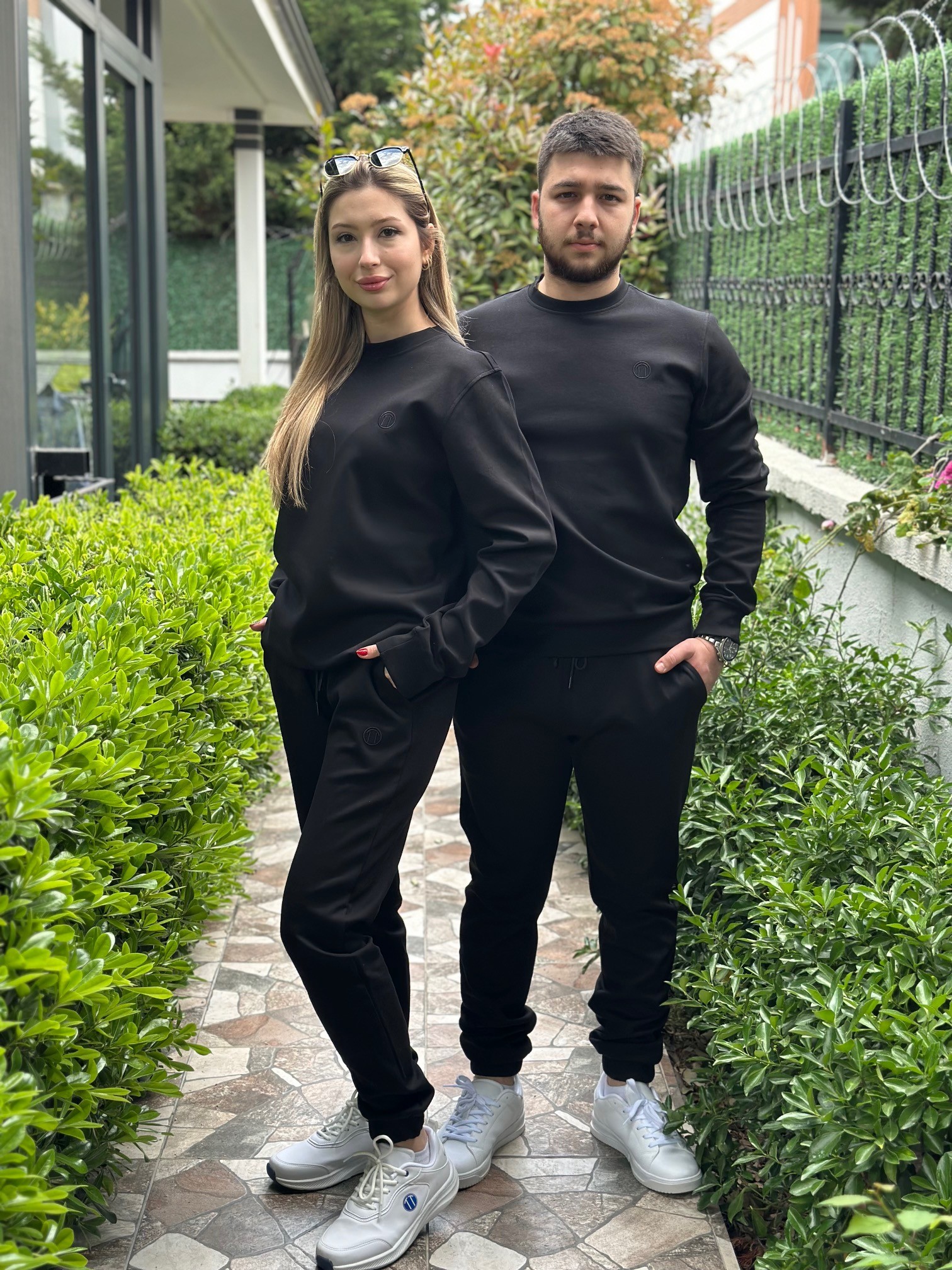 Unisex  Double Face SİYAH Eşofman Takımı – %100 Pamuk