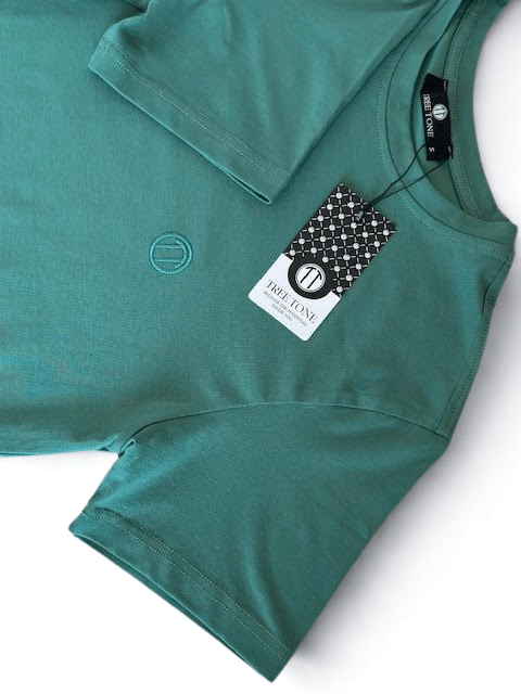 Regular Fit Bisiklet Yaka %100 Pamuk Kısa Kol Unisex Basic YEŞİL Tişört