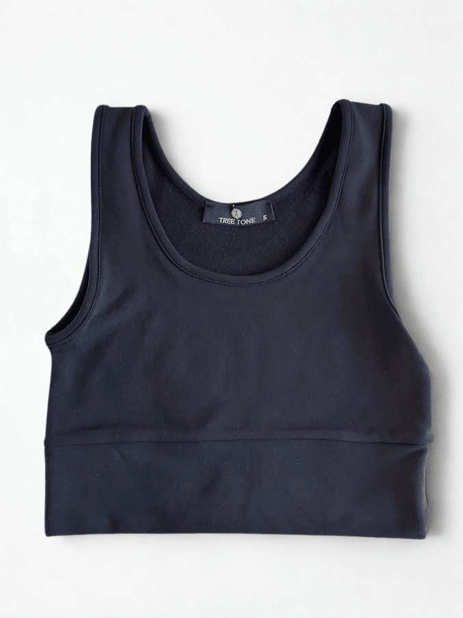  Likralı/ Pamuklu Esnek SİYAH Crop
