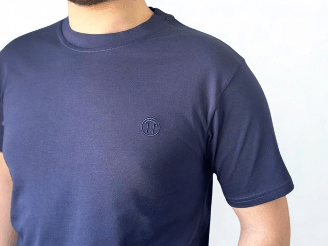 Premium Kumaş Fit Bisiklet Yaka %100 Pamuk Kısa Kol Unisex Basic LACİVERT Tişört 