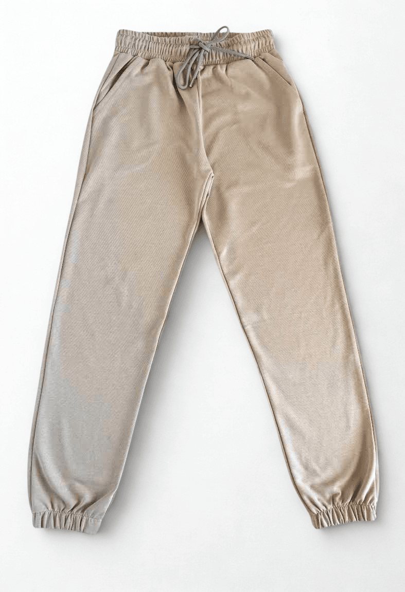 DUO-FLEX Jogger -Double Face Lastik Paça Unisex KREM   Alt Eşofman 