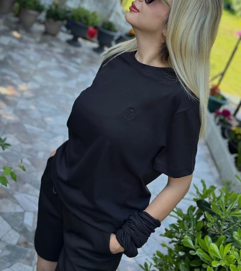 Regular Fit Bisiklet Yaka %100 Pamuk Kısa Kol Unisex Basic SİYAH Tişört