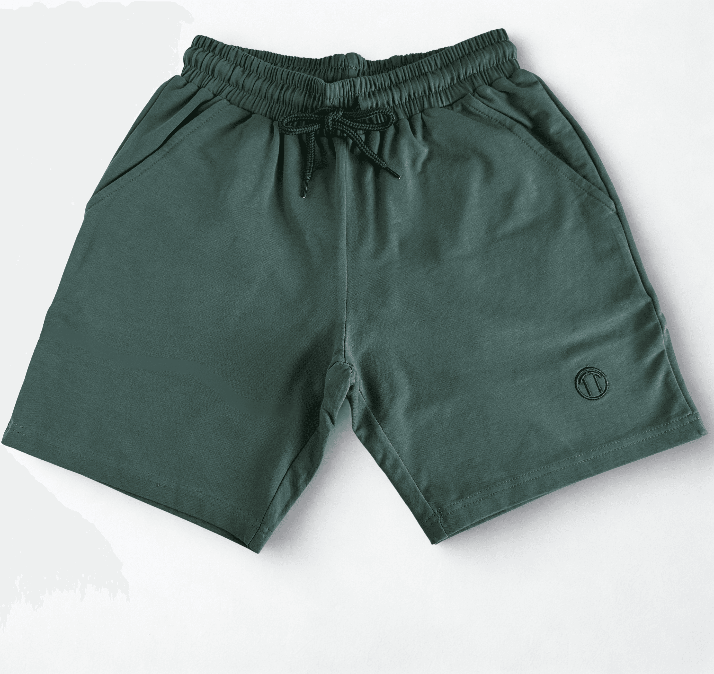Unisex Beli Bağlamalı Pamuklu-Cepli Basic HAKİ YEŞİL Şort 