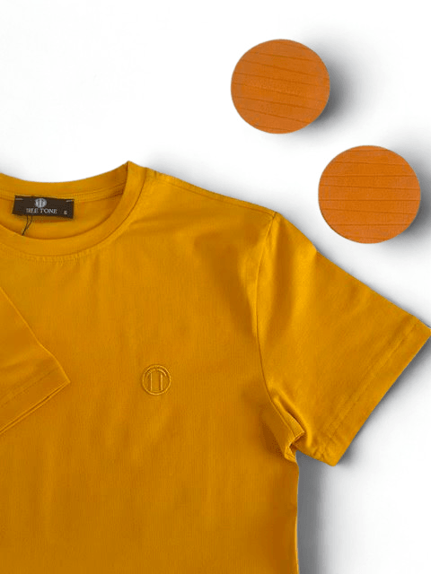 Regular Fit Bisiklet Yaka %100 Pamuk Kısa Kol Unisex Basic SARI Tişört