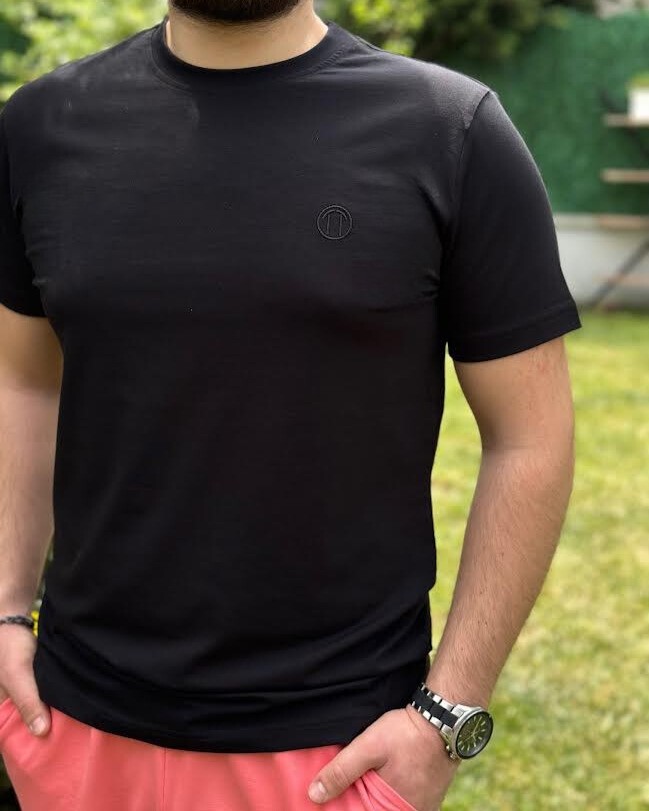 Regular Fit Bisiklet Yaka %100 Pamuk Kısa Kol Unisex Basic SİYAH Tişört