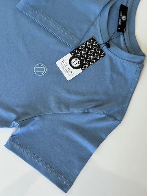 Regular Fit Bisiklet Yaka %100 Pamuk Kısa Kol Unisex Basic MAVİ Tişört