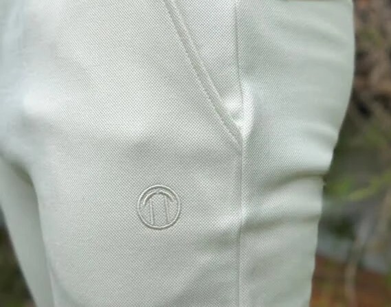 Pike Kumaş Beli Bağlamalı Cepli Ribana Paça BEYAZ Unisex Alt Eşofman