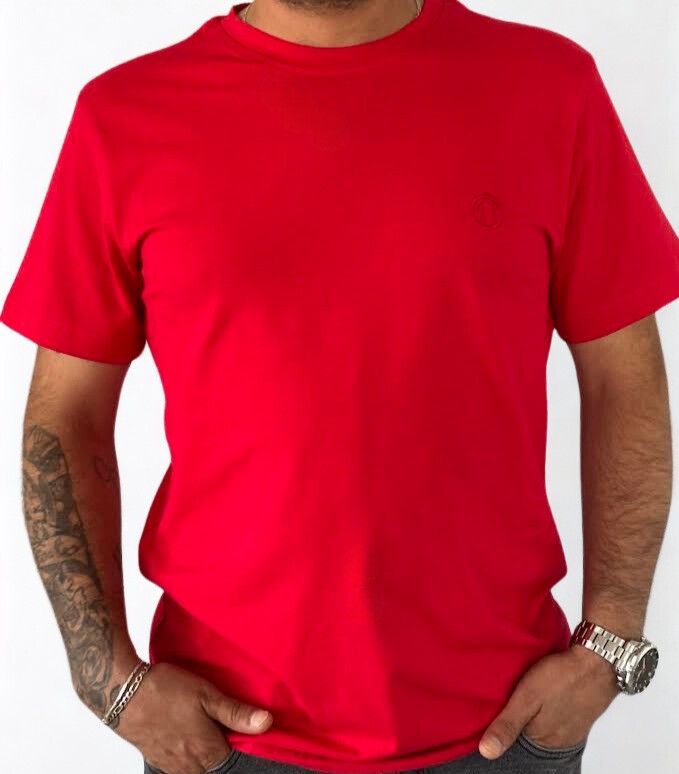Regular Fit Bisiklet Yaka %100 Pamuk Kısa Kol Unisex Basic KIRMIZI Tişört