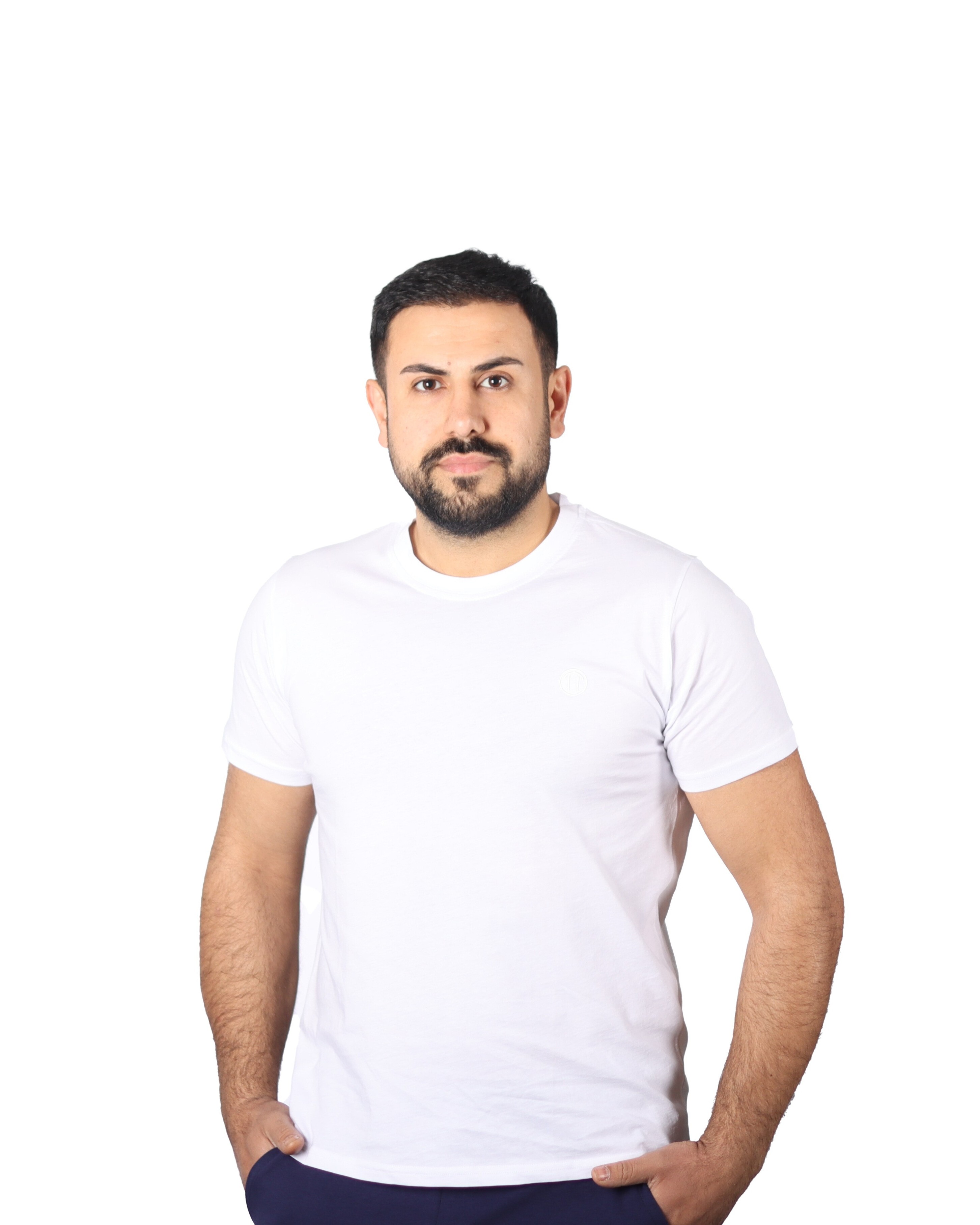 Regular Fit Bisiklet Yaka %100 Pamuk Kısa Kol Unisex Basic BEYAZ Tişört