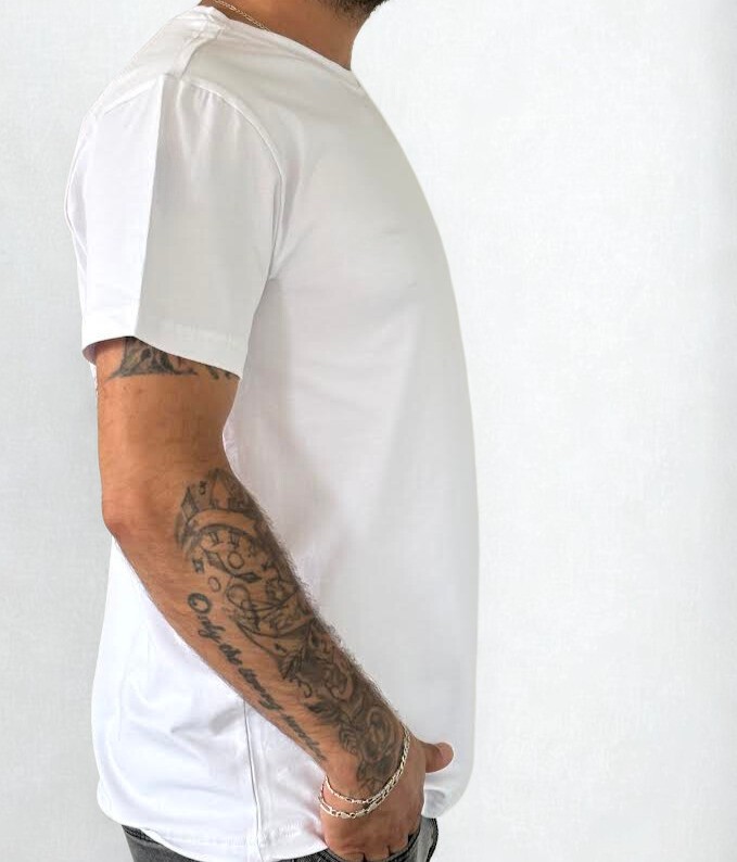 Regular Fit Bisiklet Yaka %100 Pamuk Kısa Kol Unisex Basic BEYAZ Tişört