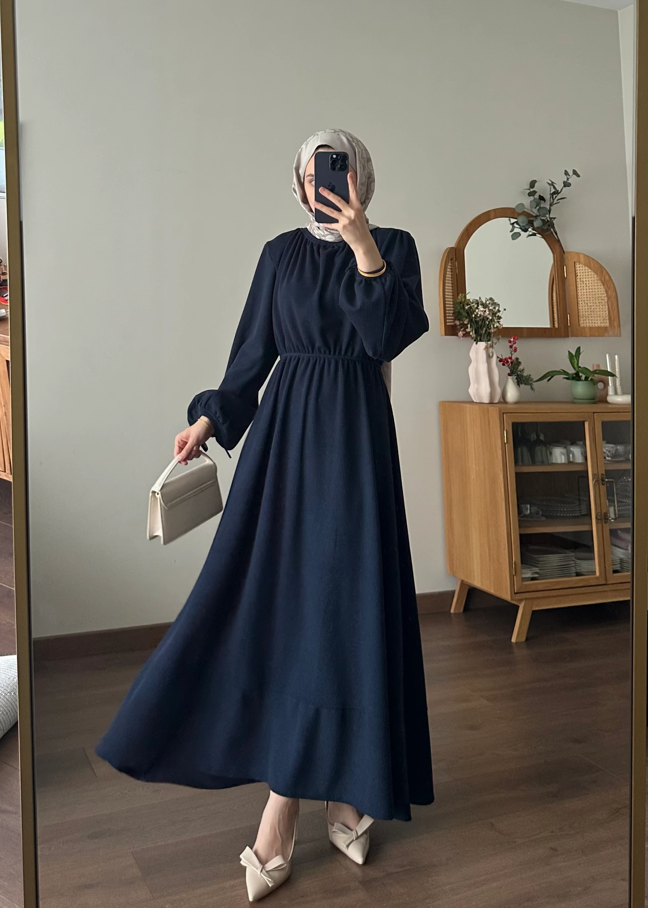 KESRY FİTİLLİ ELBİSE | Lacivert