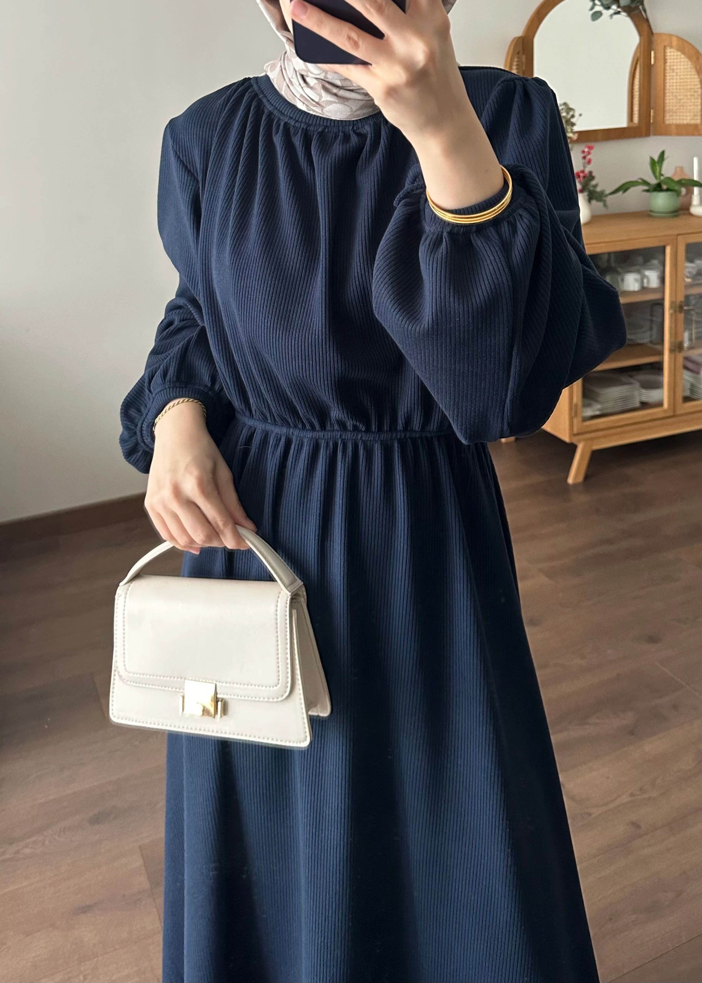 KESRY FİTİLLİ ELBİSE | Lacivert