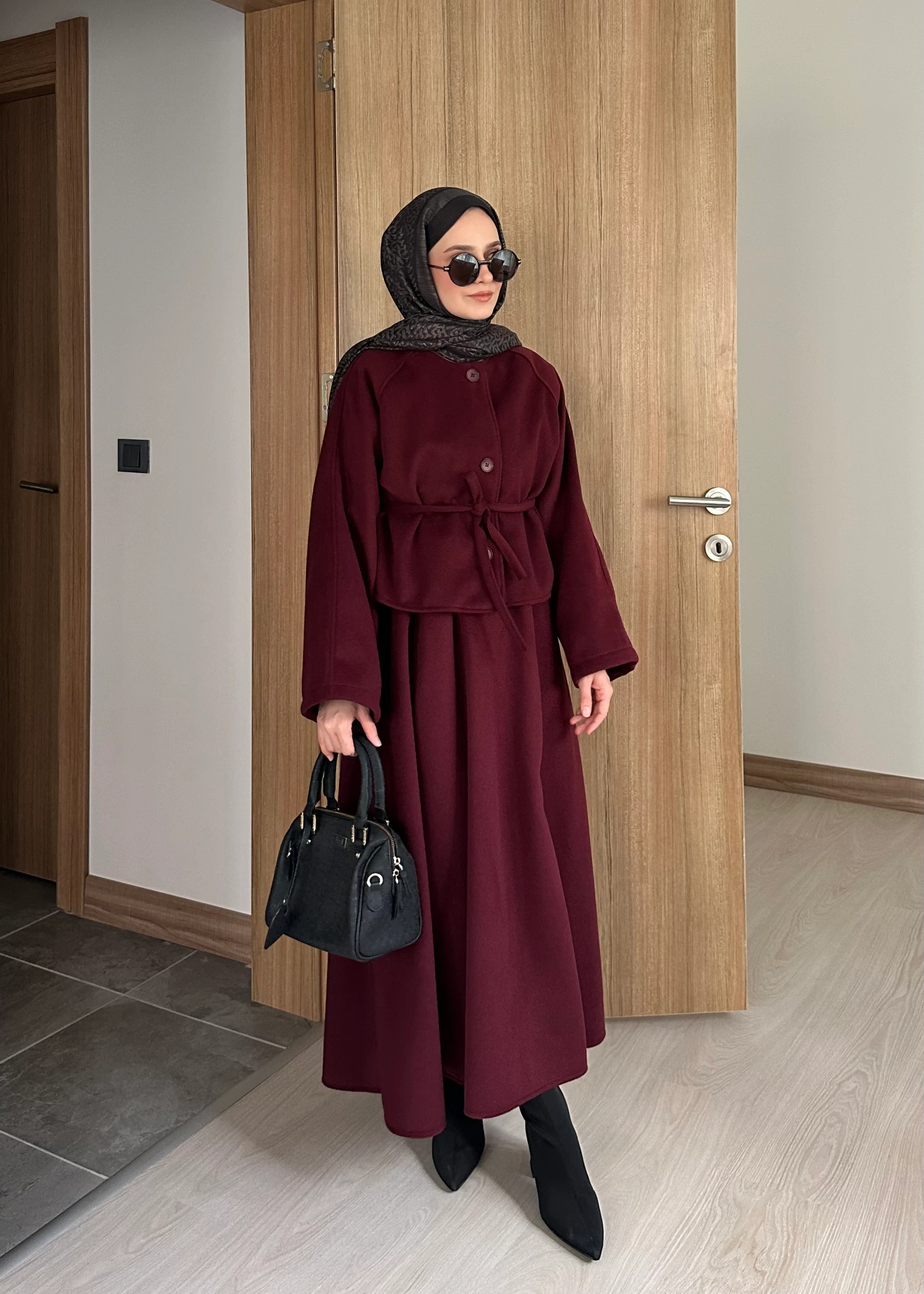 LİOR ETEKLİ TAKIM | Bordo