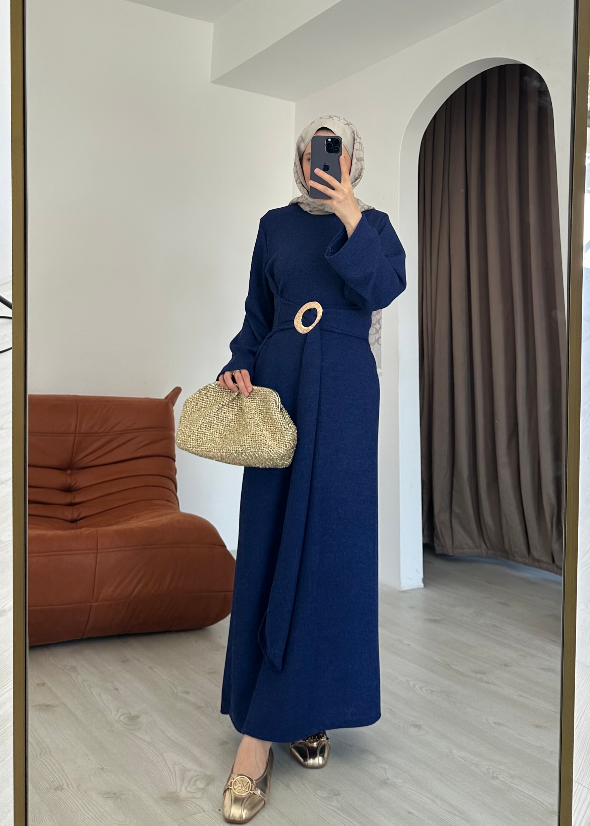 LADEN SİMLİ ELBİSE | Saks 