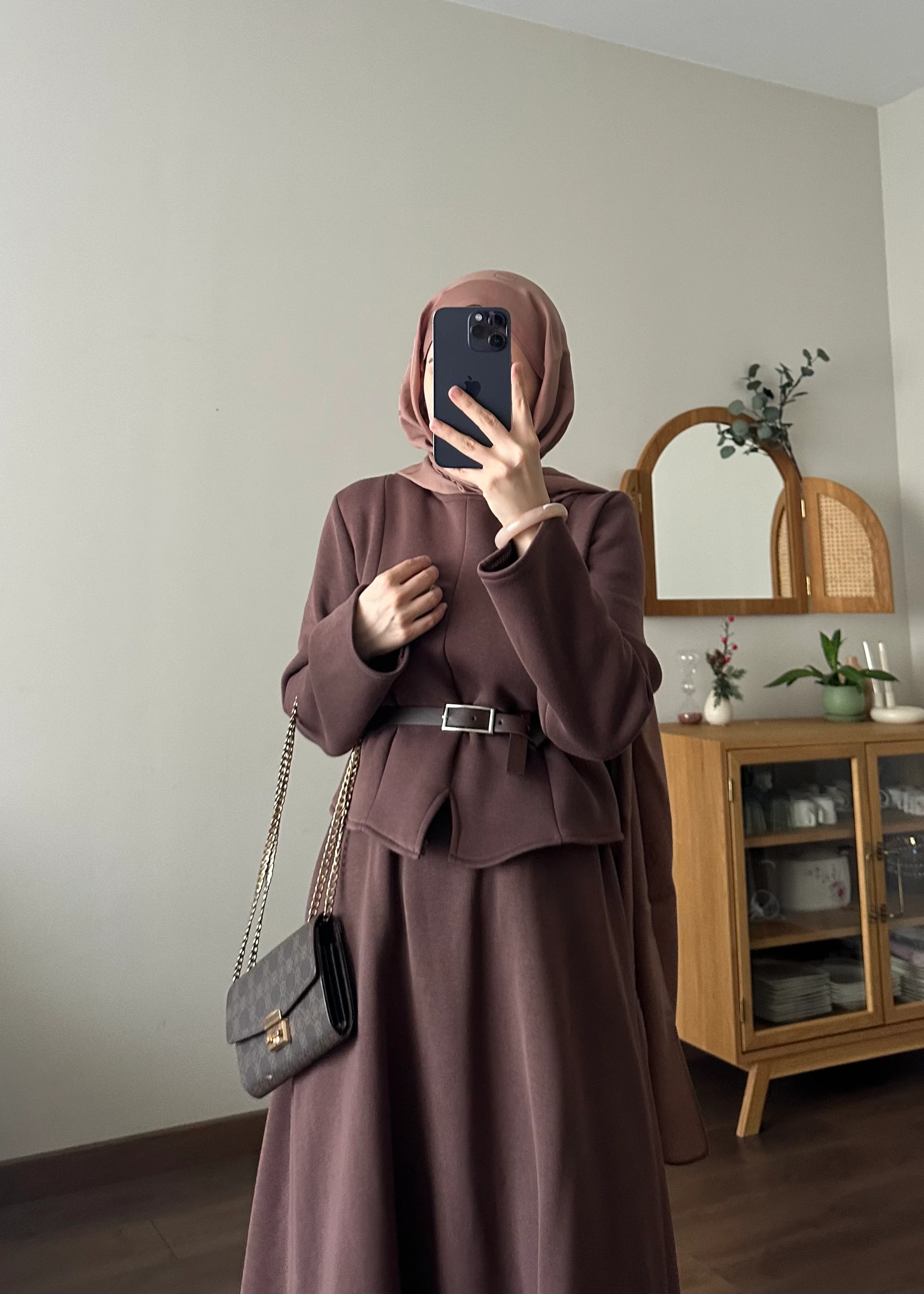 VELORA ETEKLİ TAKIM | Kahve 