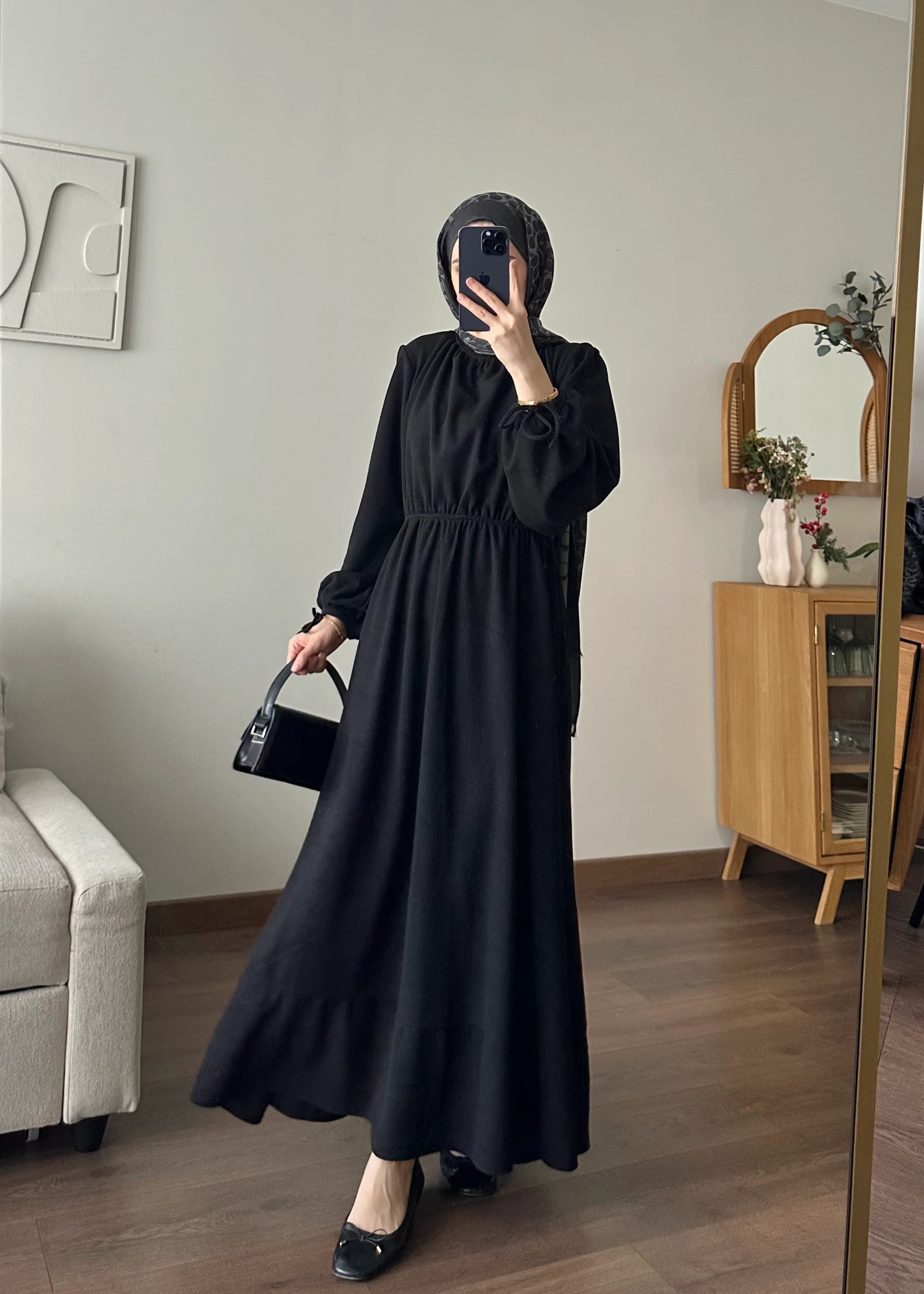 KESRY FİTİLLİ ELBİSE | Siyah