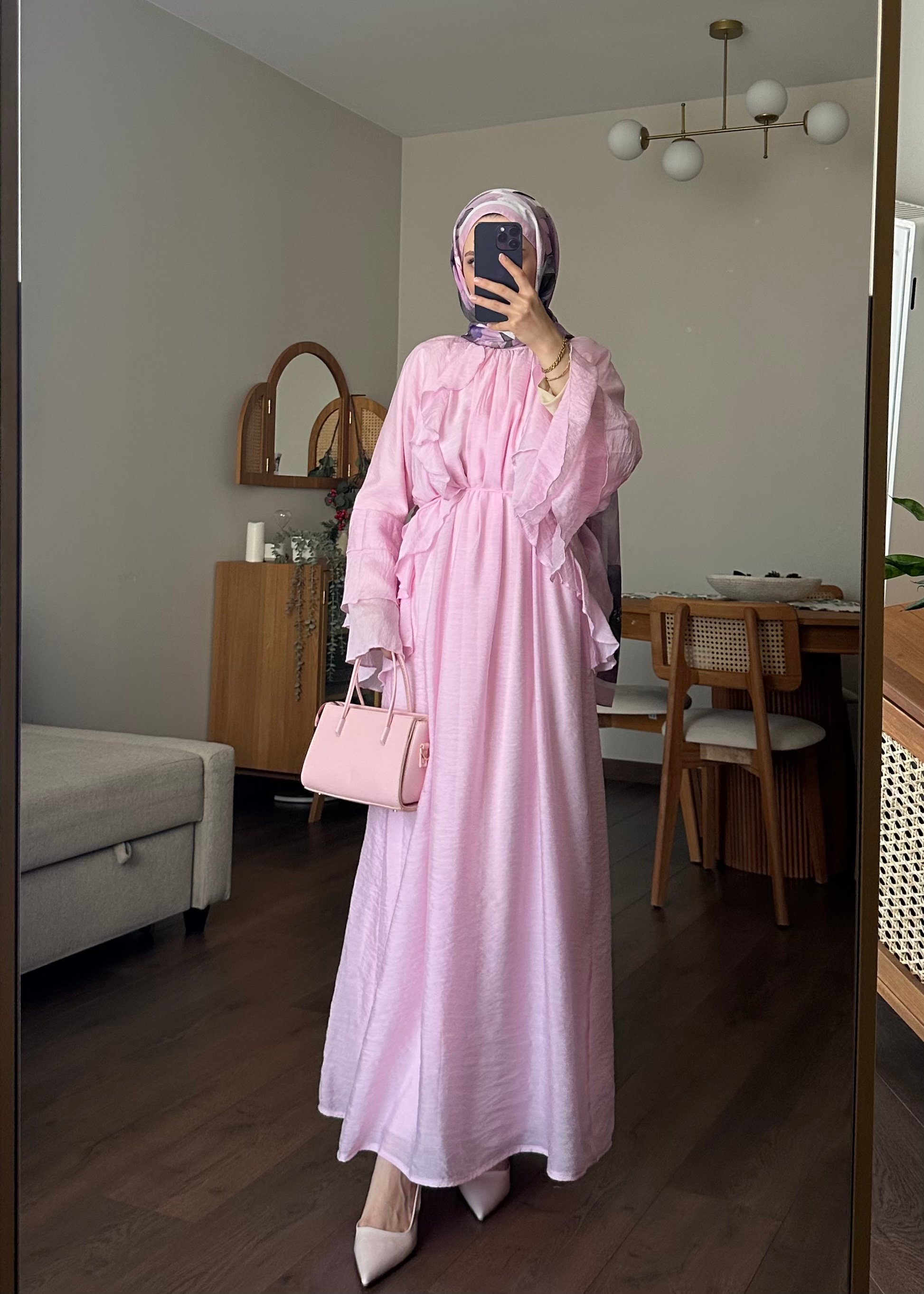 VİOLET VUAL ELBİSE - Pembe 