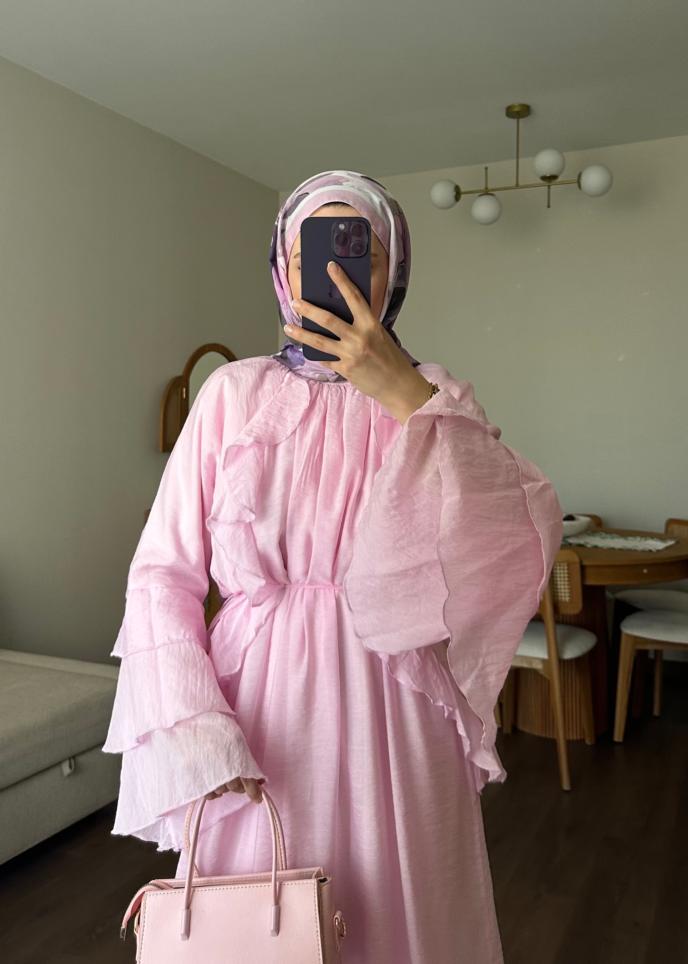 VİOLET VUAL ELBİSE - Pembe 