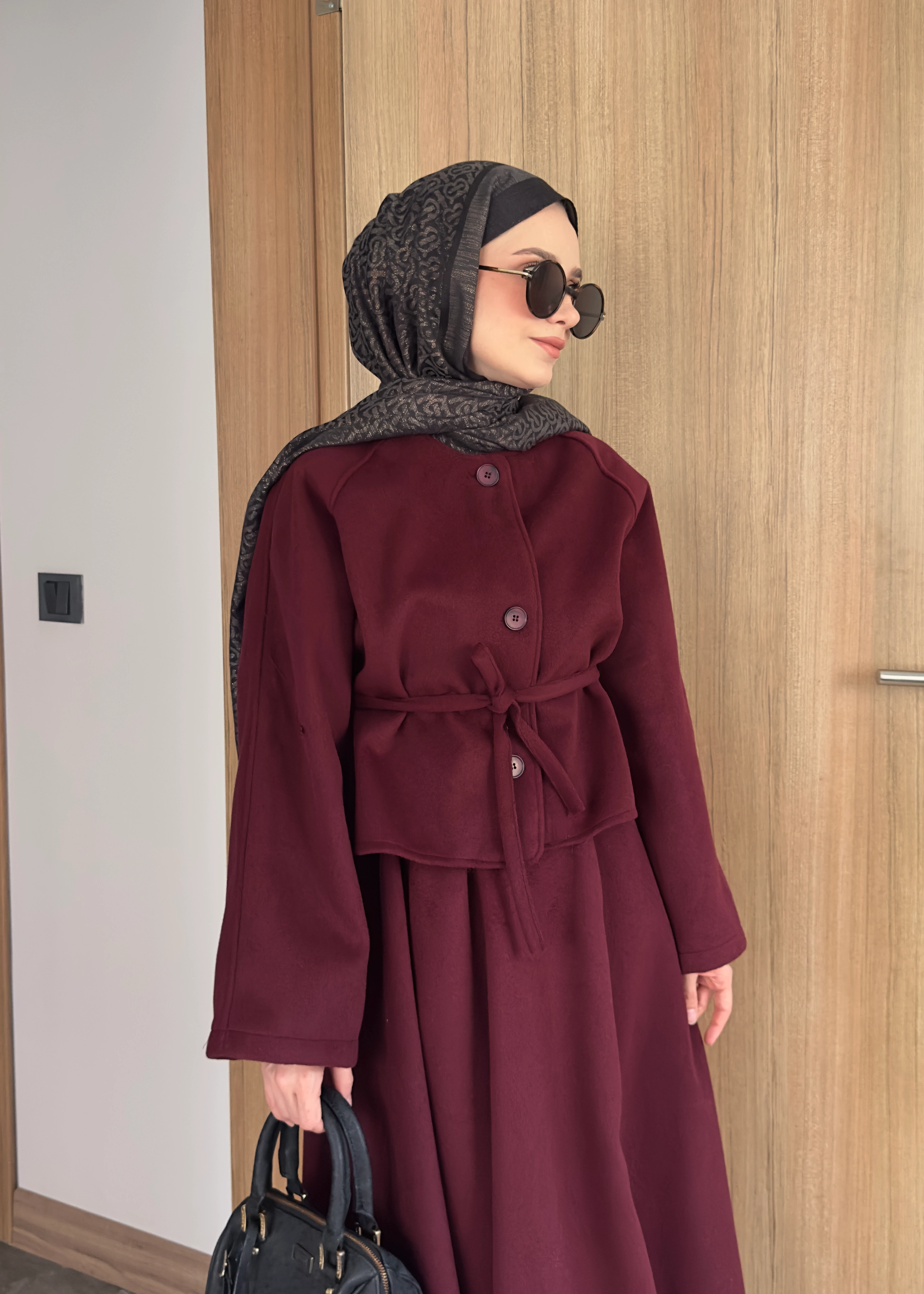 LİOR ETEKLİ TAKIM | Bordo