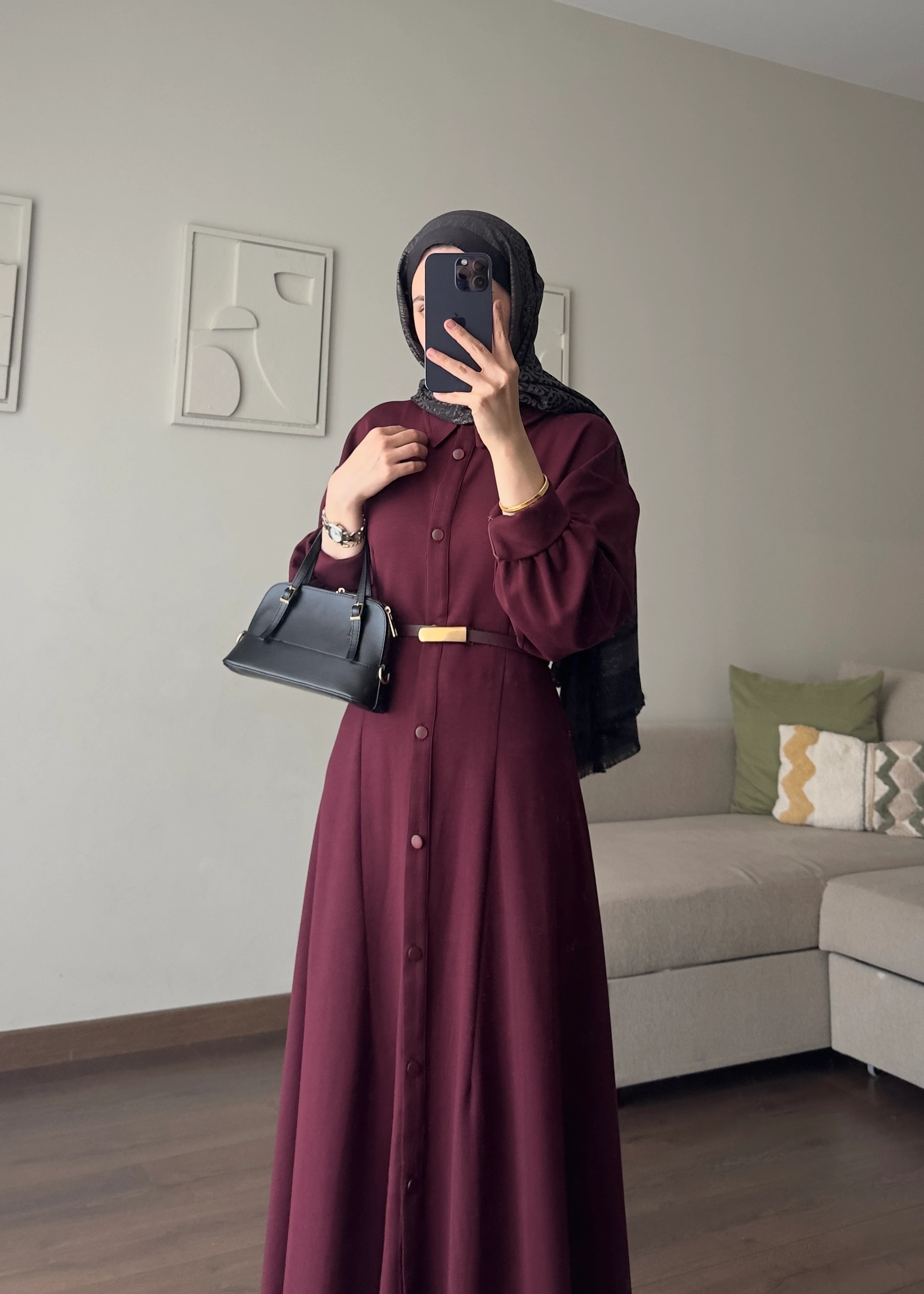 LOSH OYSHO ELBİSE | Bordo 