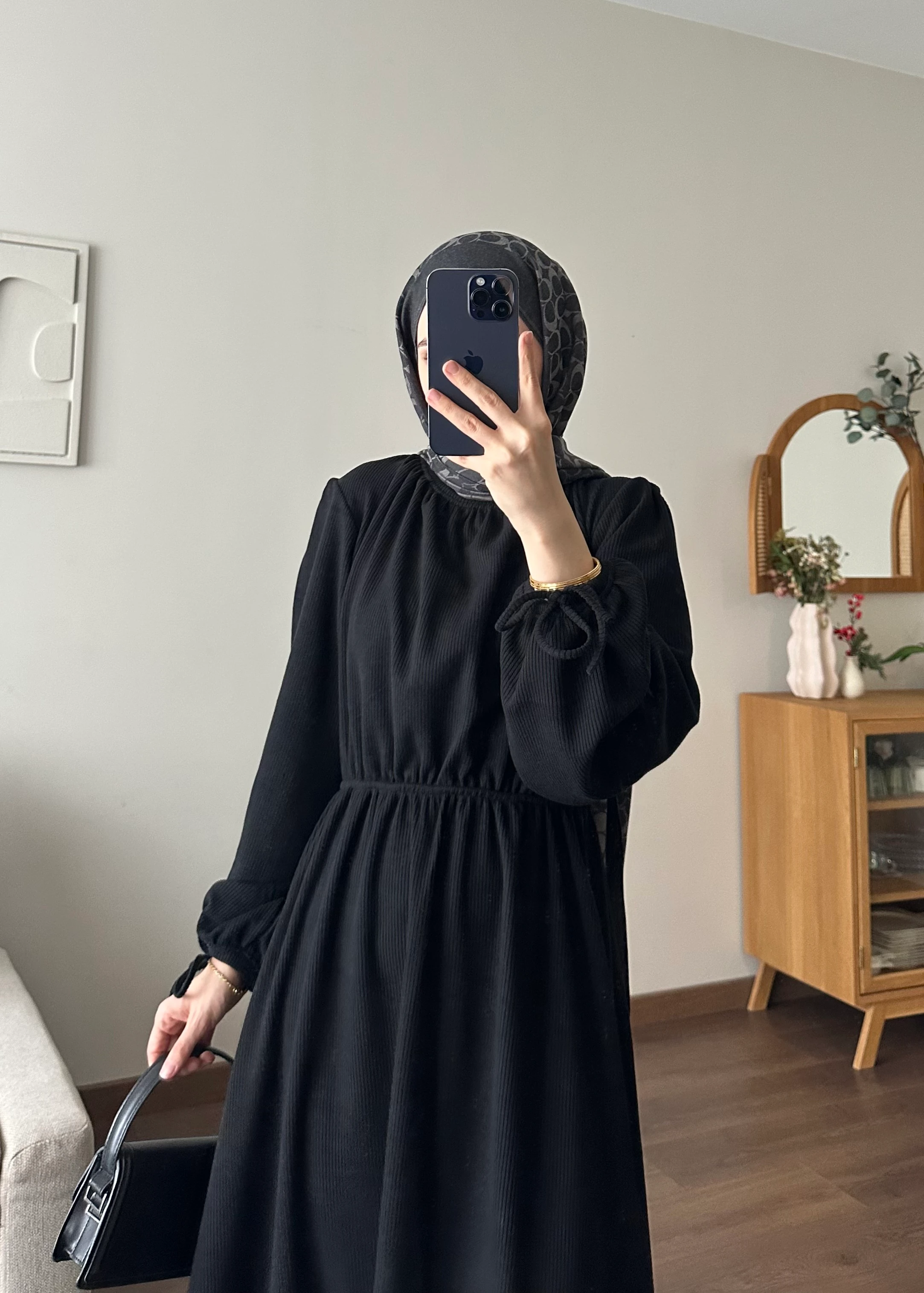 KESRY FİTİLLİ ELBİSE | Siyah