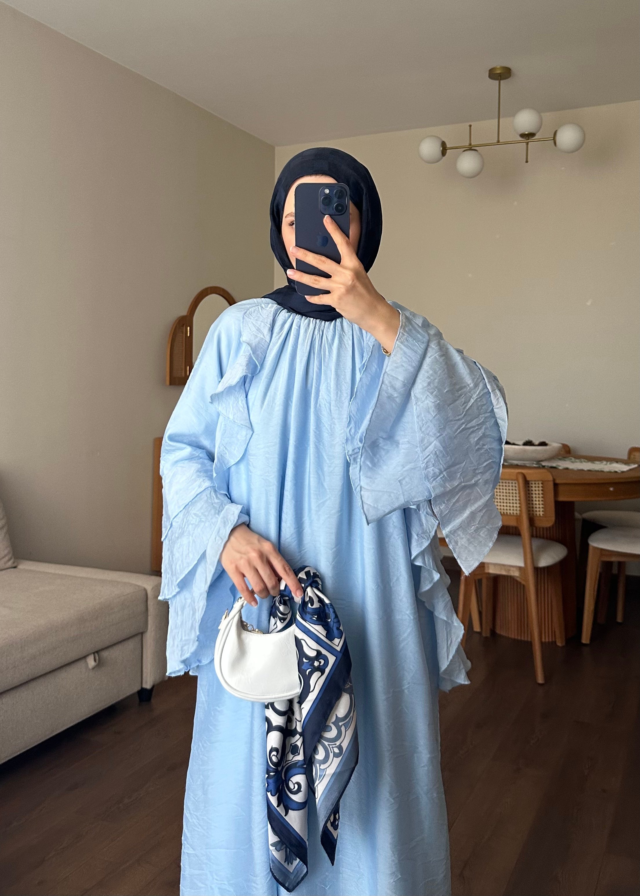 VİOLET VUAL ELBİSE - Mavi