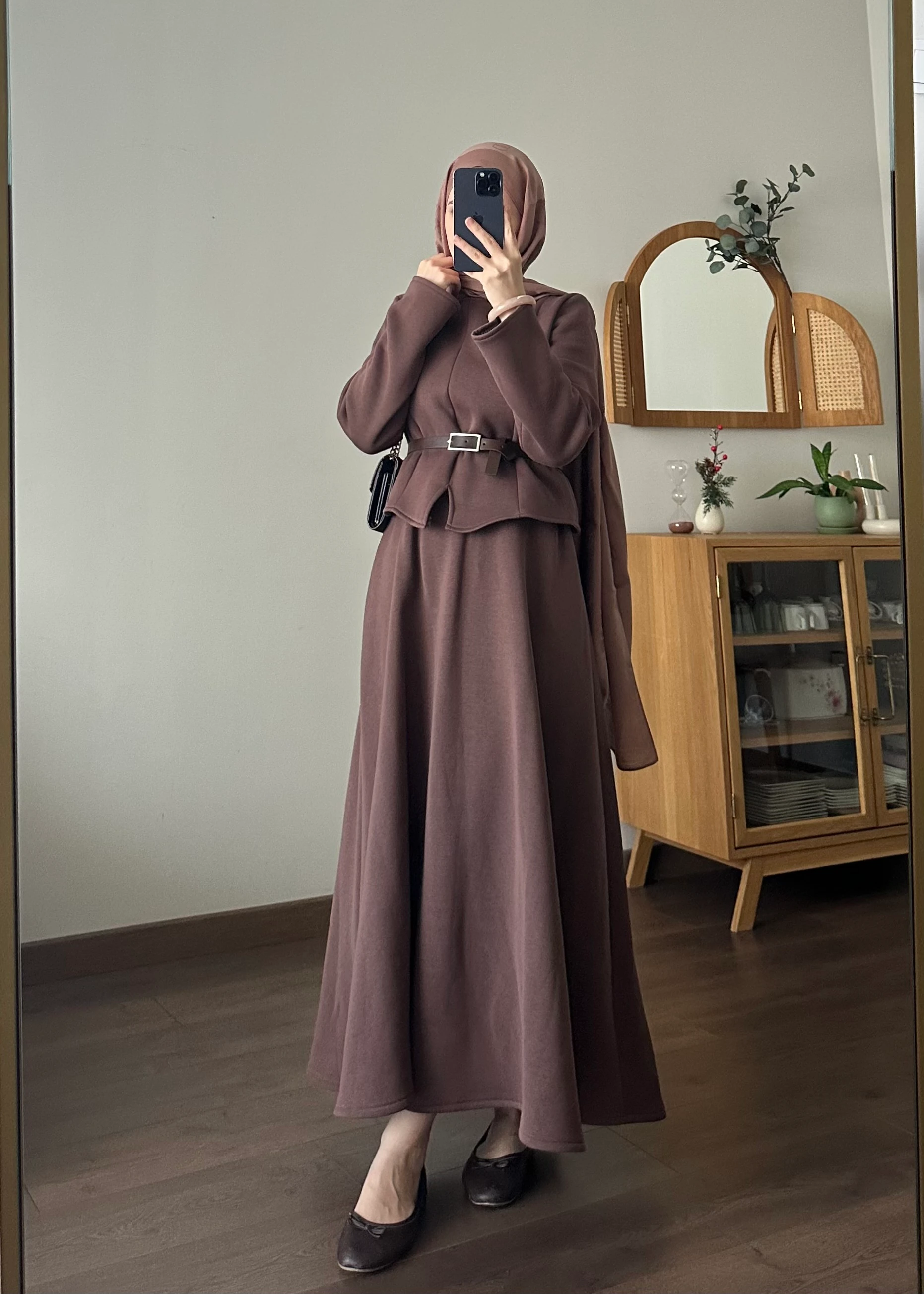 VELORA ETEKLİ TAKIM | Kahve 