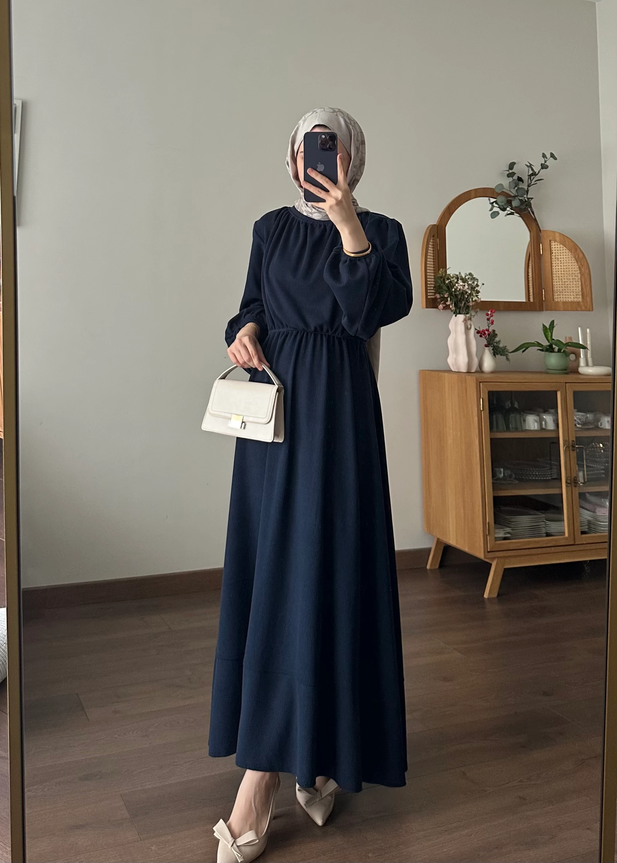 KESRY FİTİLLİ ELBİSE | Lacivert