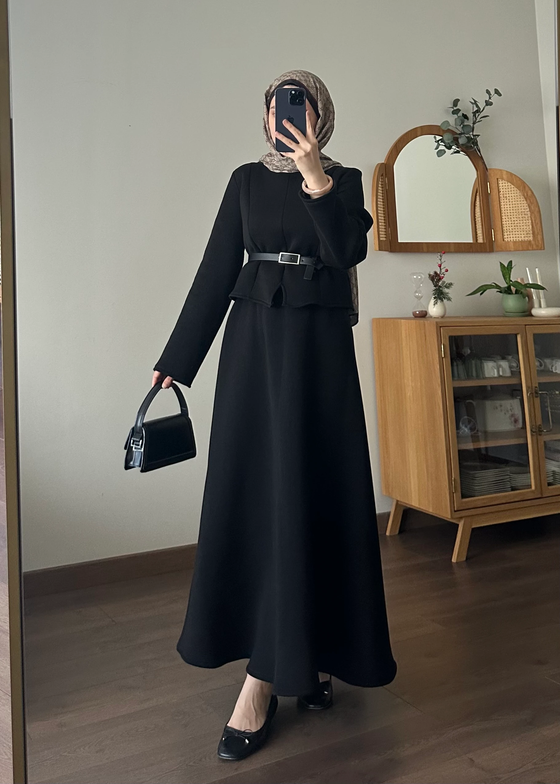 VELORA ETEKLİ TAKIM | Siyah 